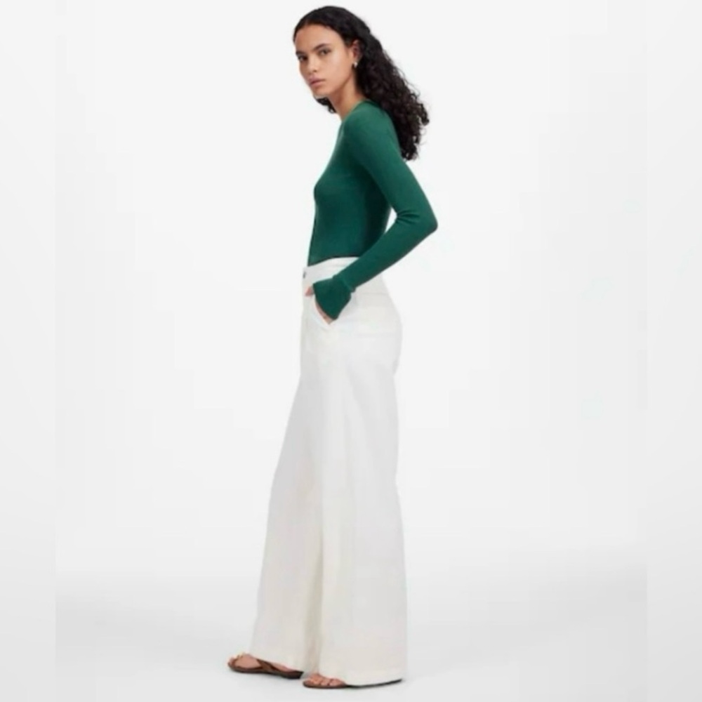 Madewell Cream Wide-Leg Pants
Size: 28
